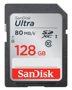 SanDisk SDHC Ultra (Class 10) 80MB/s Memory Card: 128GB