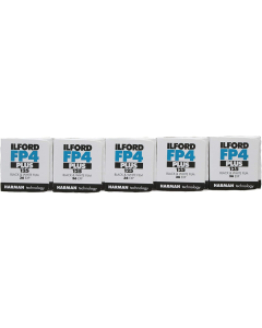 Ilford FP4 Plus ISO 125 Black & White 24 Exposure 35mm Film - 5 Pack