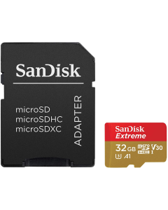 SanDisk Extreme 32 GB microSDHC Memory Card + SD Adapter with A1 App Performance
