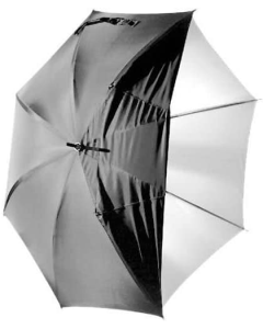 Polaroid Pro Studio 43" White Satin Umbrella with Removable Black Cover