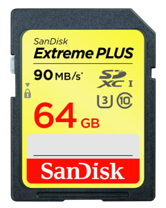 SanDisk Extreme Plus 64GB SDHC UHS-I Memory Card 90MB/S