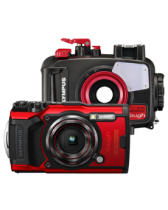 Olympus Tough TG-6 Digital Camera and PT-059 Waterproof Housing Kit - Red