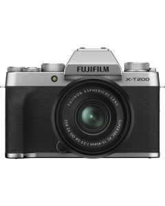 Fujifilm X-T200 Digital Mirrorless Camera with XC 15-45mm Lens - Silver