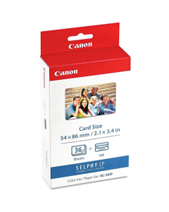 Canon KC-36IP Card Size Colour Ink & Paper Set for Selphy CP Compact Printers - 36 sheets