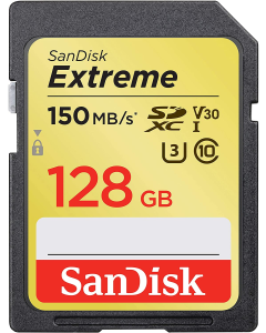 SanDisk Extreme 128GB SDHC UHS-I 150MB/s U3, V30 SD Memory Card 