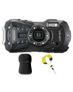 Ricoh WG-60 Tough Waterproof Digital Camera Case and Strap Bundle: Black