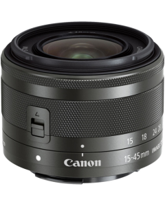 Canon EF-M 15-45mm f3.5-6.3 IS STM Lens - Black: White Box