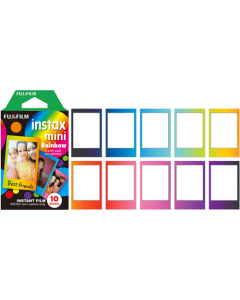 Fujifilm Instax Mini Instant Film Single Pack (10 Shots): Rainbow
