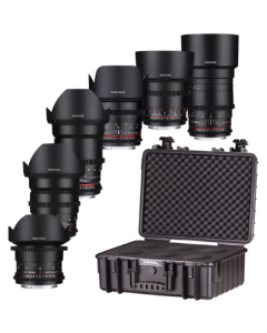 Samyang VDSLR Lens Kit 5 Bundle 14mm, 24mm, 35mm, 50mm, 85mm & 135mm: Canon EF