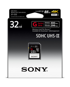 Sony 32GB G Series SDHC UHS-II up to 300MB/s SD Memory Card SF-G32
