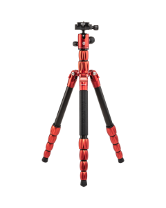 MeFOTO BackPacker S Carbon Fibre Travel Tripod - Red