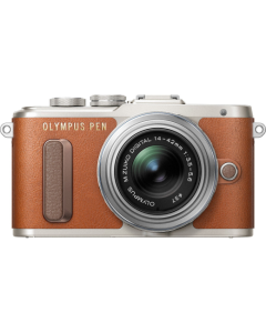 Olympus PEN E-PL8 Compact System Camera with 14-42mm II R Lens - Brown