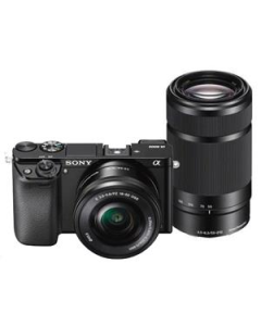 Sony Alpha A6000 Digital Camera with 16-50mm & 55-210mm Lenses - Black
