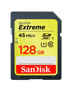 SanDisk SecureDigital SD Extreme 45 MB/s Class 10 Memory Card: 128GB