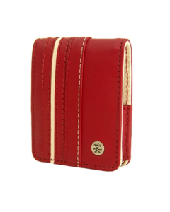 Crumpler Gofer Royale 35 Leather Compact Camera Case - Dark Red / White