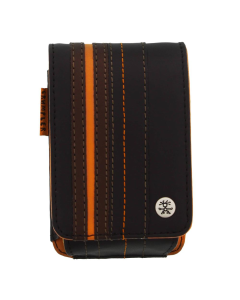 Crumpler Gofer Royale 55 Leather Compact Camera Case - Dark Brown / Dark Orange