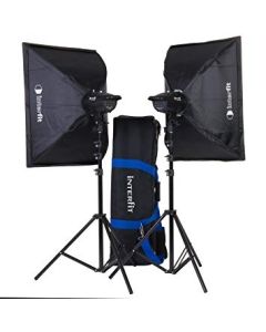 Interfit F121 200w Twin Head Softbox Kit INT907