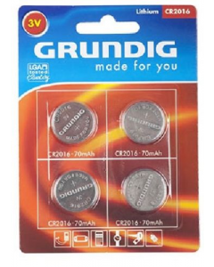 Grundig Lithium CR2016 Single Button Cell Battery