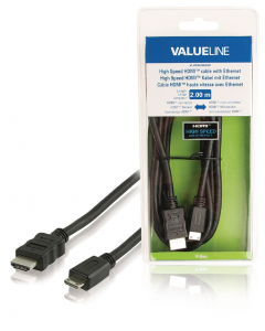 Valueline 2m High Speed HDMI Cable with Ethernet HDMI Connector HDMI mini Male