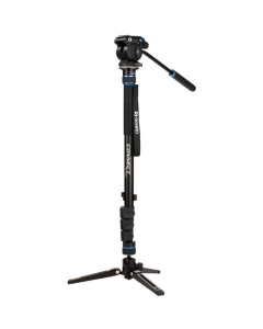 Benro Connect Aluminium Video Monopod with S2PRO Flat Base Fluid Video Head