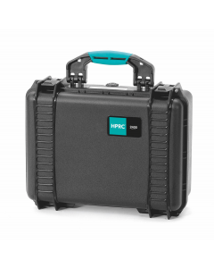 HPRC 2400 Hard Waterproof Case With Cubed Foam - Black / Turquoise