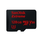 Sandisk microSDHC Extreme Class 10 90MB/s Memory Card + Adapter: 128GB